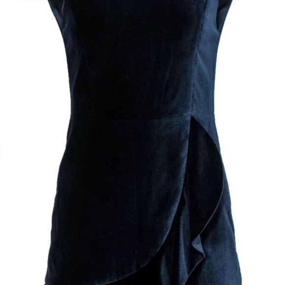 Alice + Olivia Navy Blue Velvet Dress - Picture 2 of 6